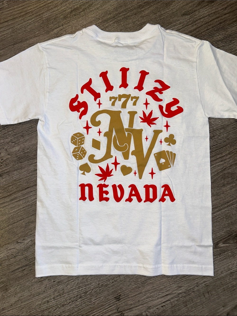 STIIIZY Nevada Graphic Tee Small Made in USA Unisex Casino 777